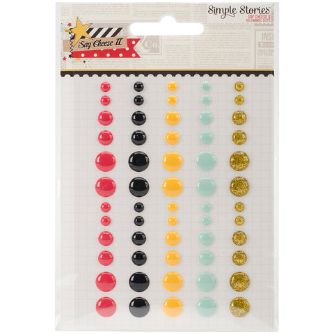 Say Cheese II Enamel Dots Embellishments 60/Pkg