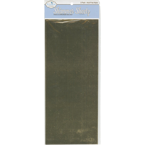 Elizabeth Crafts Metallic Mylar Shimmer Sheetz 5"X12" 3/Pkg