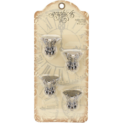 Graphic 45 Staples Claw Feet 4/Pkg