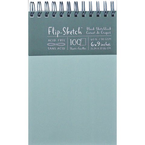 Flip-Sketch Blank Spiral Sketch Book 6"X9"