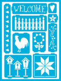 Americana Gloss Enamel Stencils 8"X6"