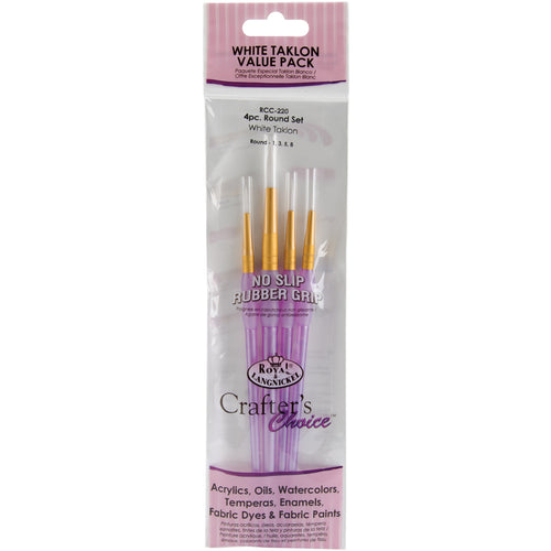 Crafter's Choice White Taklon Brush Set