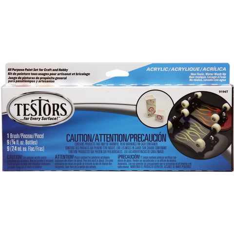Testors Acrylic Paint Set 9/Pkg
