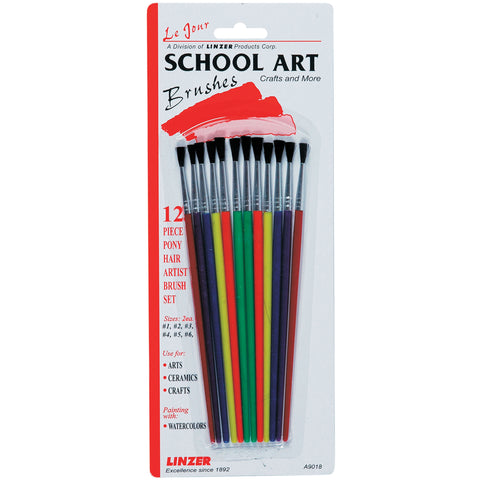 Pony Hair School Art Brush Set
