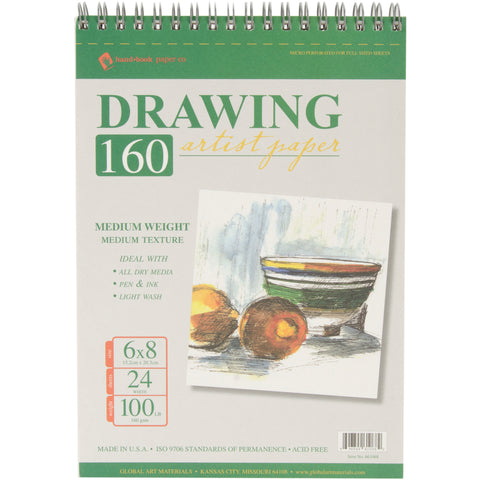 Spiral Drawing Paper Pad 6"X8"