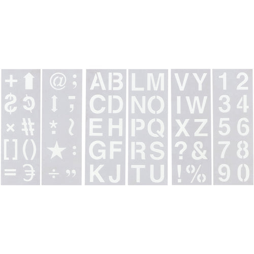 Stencil Sheet Set 13"X4.5" 6/Pkg