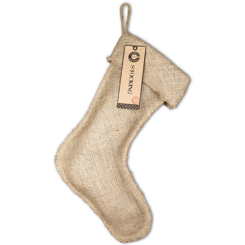 Burlap Large Stocking 11"X17"