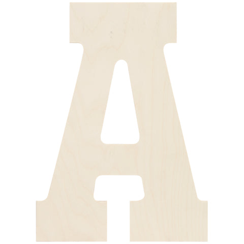 Baltic Birch Collegiate Font Letters & Numbers 13"