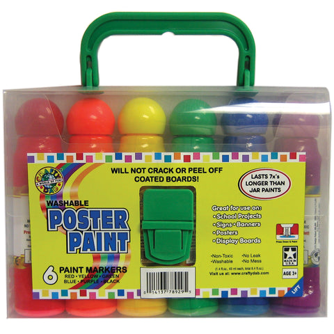 Washable Poster Paint Markers 1.6oz 6/Pkg