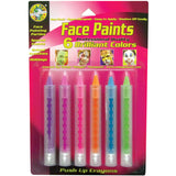 Face Paint Push-Up Crayons 6/Pkg