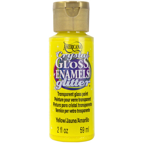 Americana Gloss Enamels Crystal Glitter Acrylic Paint 2oz