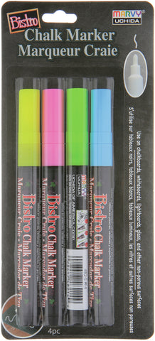 Bistro Chalk Marker Fine Point Set 4/Pkg