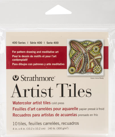 Strathmore Artist Tiles 4"X4" 10/Pkg