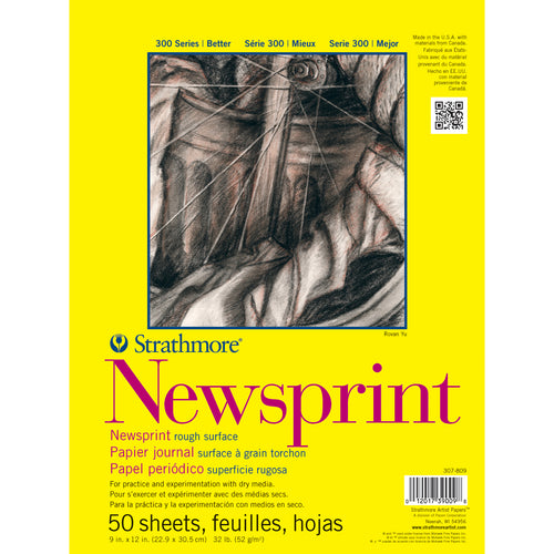Strathmore Rough Newsprint Paper Pad 9"X12"