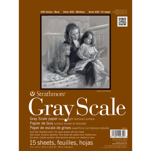 Strathmore Assorted Tints Gray Scale Paper Pad 9"X12"