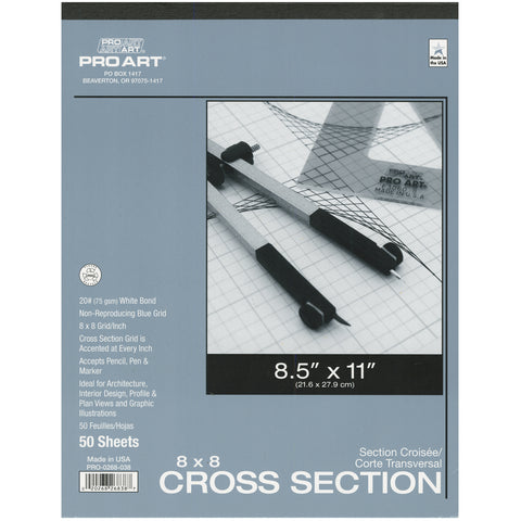 Pro Art Cross Section Paper Pad 8.5"X11"