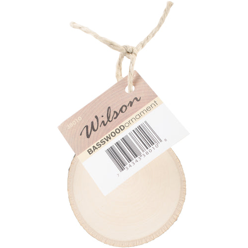 Basswood Ornament W/Twine