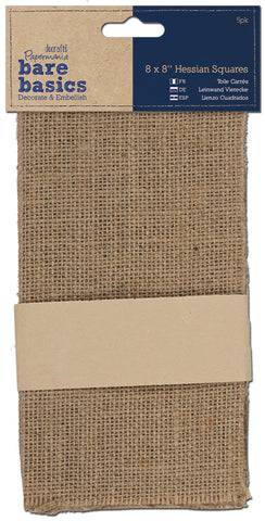 Papermania Bare Basics Hessian Shapes 5/Pkg