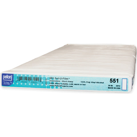 Pellon Sol-U-Film Wash Away Embroidery Stabilizer