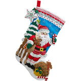 Bucilla Felt Stocking Applique Kit 18" Long