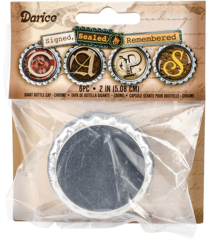 Giant Bottle Caps 2" 6/Pkg