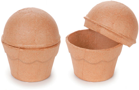 Paper-Mache Cupcake Box