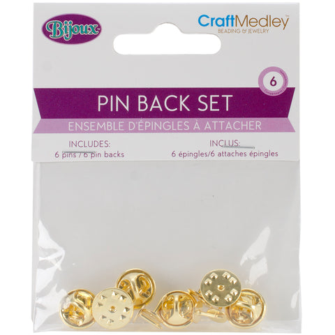 Pin Back Sets 6/Pkg