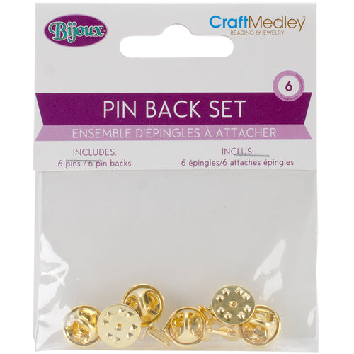 Pin Back Sets 6/Pkg