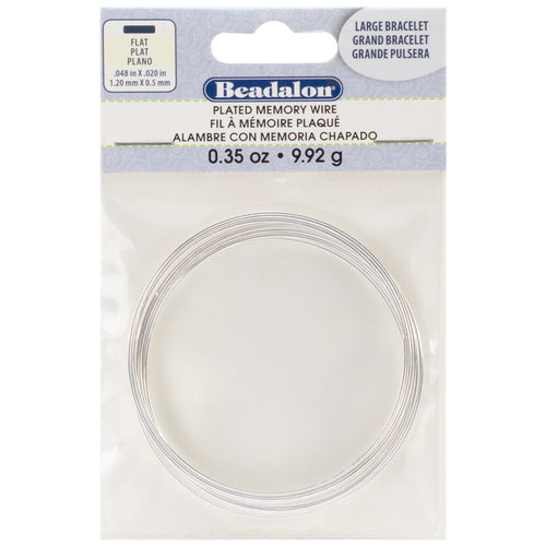 Flat Memory Wire Large Bracelet .5mmX1.2mm .35oz