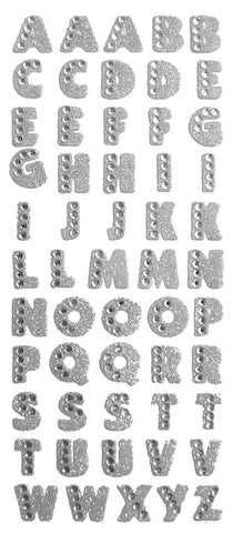 Mark Richards Crystal Stickers Glitter Alphabet 55/Pkg
