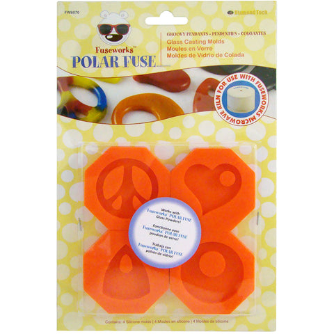 Fuseworks Polar Fuse Glass Casting Molds 2.25"X2.25" 4/Pkg