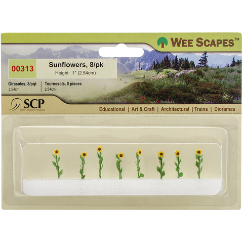 Sunflowers 1" 8/Pkg