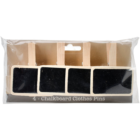 Chalkboard Clothespins 2.875" 4/Pkg