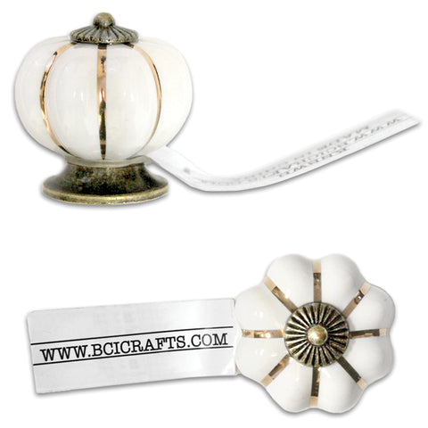 Antique Glass & Metal Knob