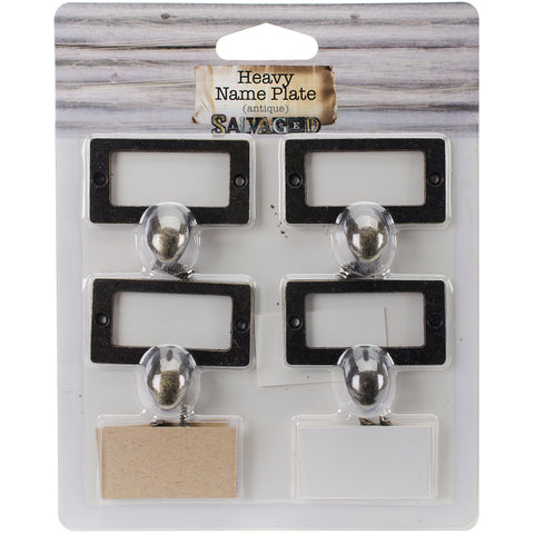 Antique Library Cardholder W/Drawer Pull 4/Pkg