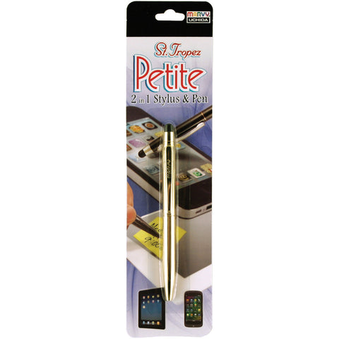 St. Tropez Petite 2-In-1 Stylus & Pen W/Black Ink Carded