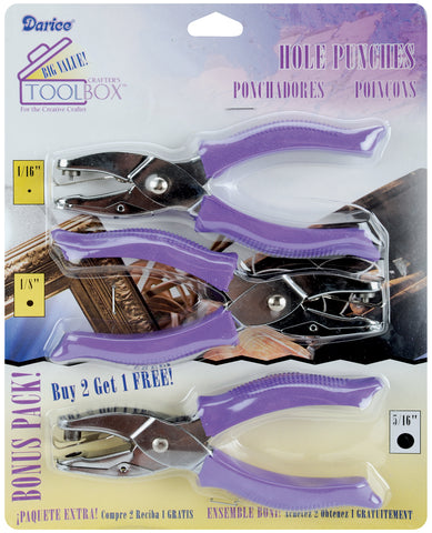Hole Punches 3/Pkg