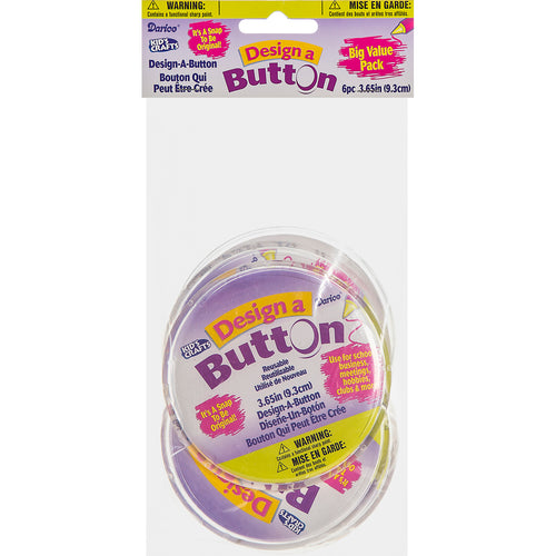 Design-A-Button 3.625" 6/Pkg