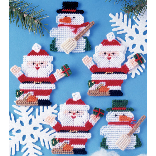 Design Works Plastic Canvas Ornament Kit 4" Set of 5