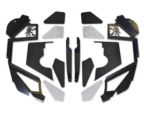 JK Vented Front Inner Fender Kit For Coilover Shocks Black Aluminum 17-02-080-COP1 Poison Spyder