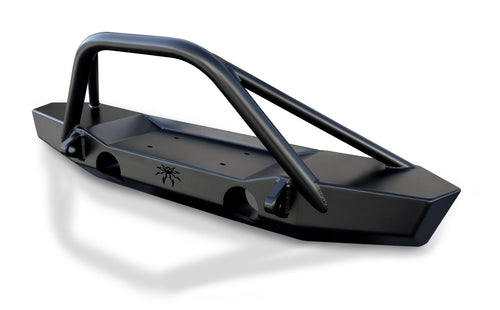 JK Brawler MID Front Bumper Brawler Bar Tabs Black Poison Spyder