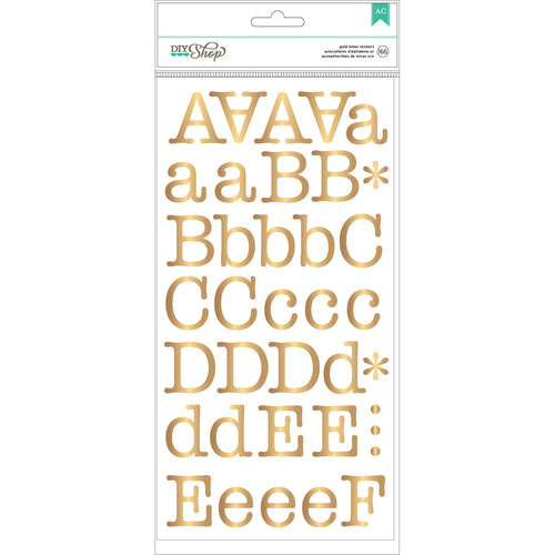 DIY Shop 2 Alpha Stickers 11"X5.5" 5/Pkg
