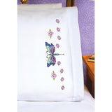 Janlynn Stamped Cross Stitch Pillowcase Pair 20"X30"