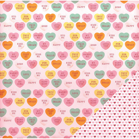 American Crafts Valentine Double-Sided Cardstock 12"X12"