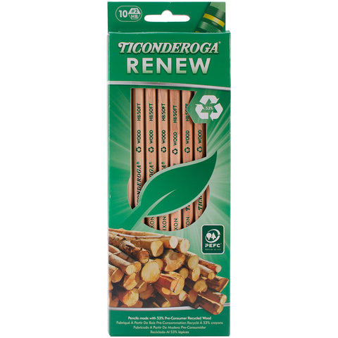 Ticonderoga Renew Recycled #2 Pencils 10/Pkg