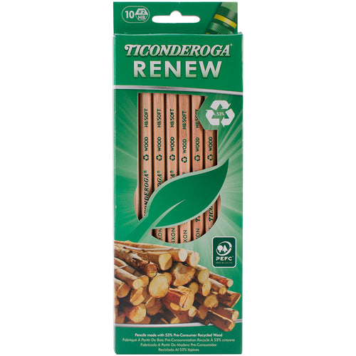 Ticonderoga Renew Recycled #2 Pencils 10/Pkg