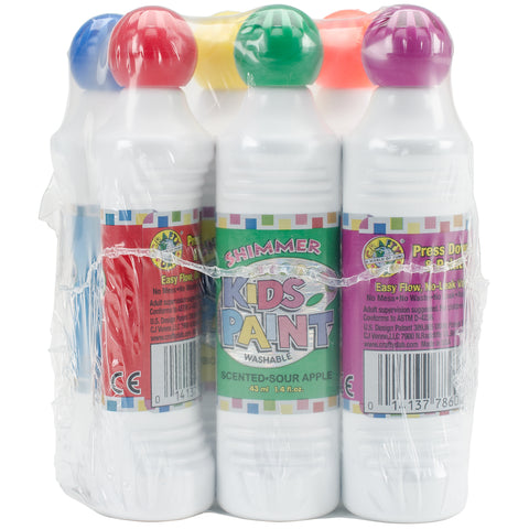 Kid's Scented Shimmer Paint Markers 1.4oz 6/Pkg
