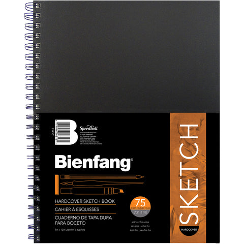 Bienfang Hardcover Spiral Sketch Book 9"X12"