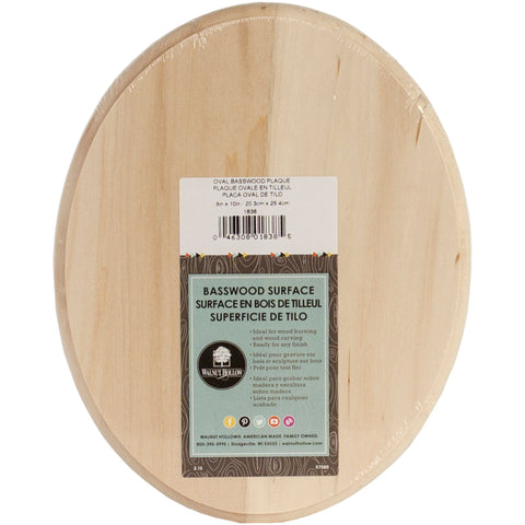 Basswood Oval Plaque