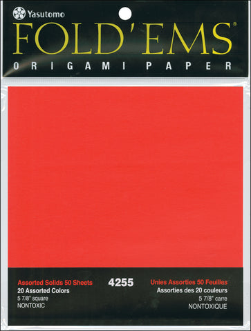 Fold 'Ems Solid Origami Paper 5.875" 50/Pkg